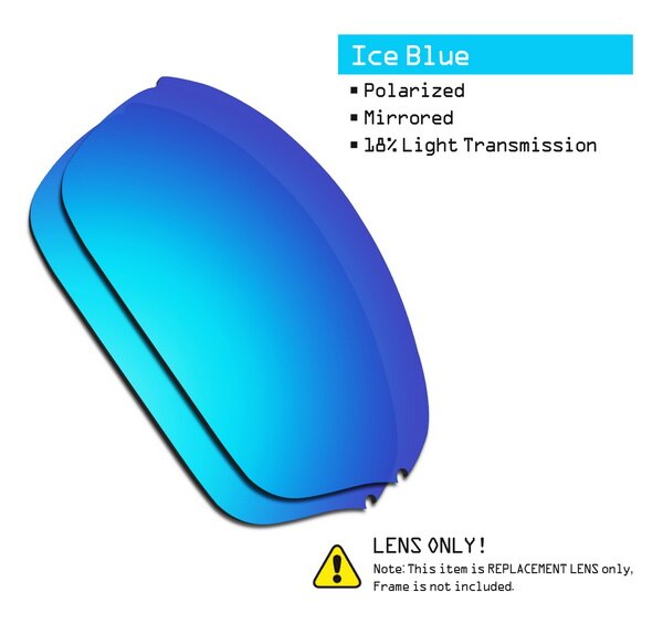 SmartVLT Polarized Replacement Lenses for Oakley Half Wire 2.0 Sunglasses - Multiple Options: Ice Blue-ShieldCoat