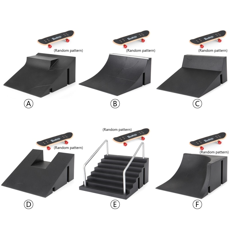 1 set greppbräda skena park trappsats trappor mini skateboards för barn skateboard träning mini brädspel