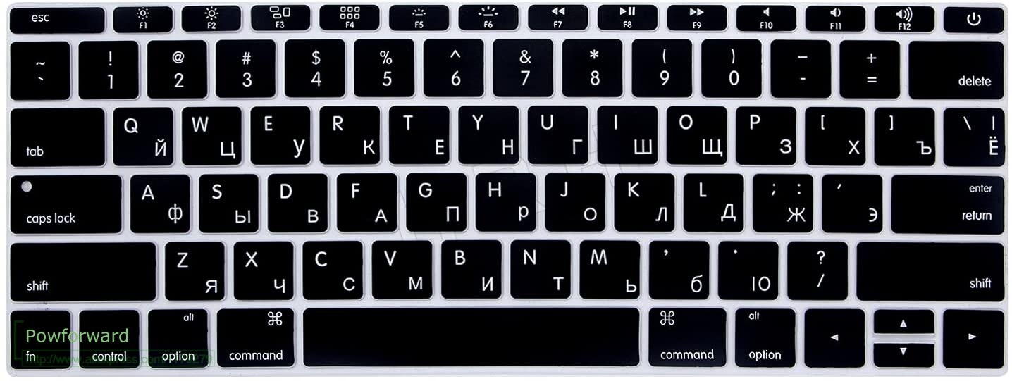 Voor Macbook Pro 13 "A1708 Release Geen Touch Bar) voor Macbook 12 "A1534 Retina Russisch UK Euro Silicone Toetsenbord Cover Skin