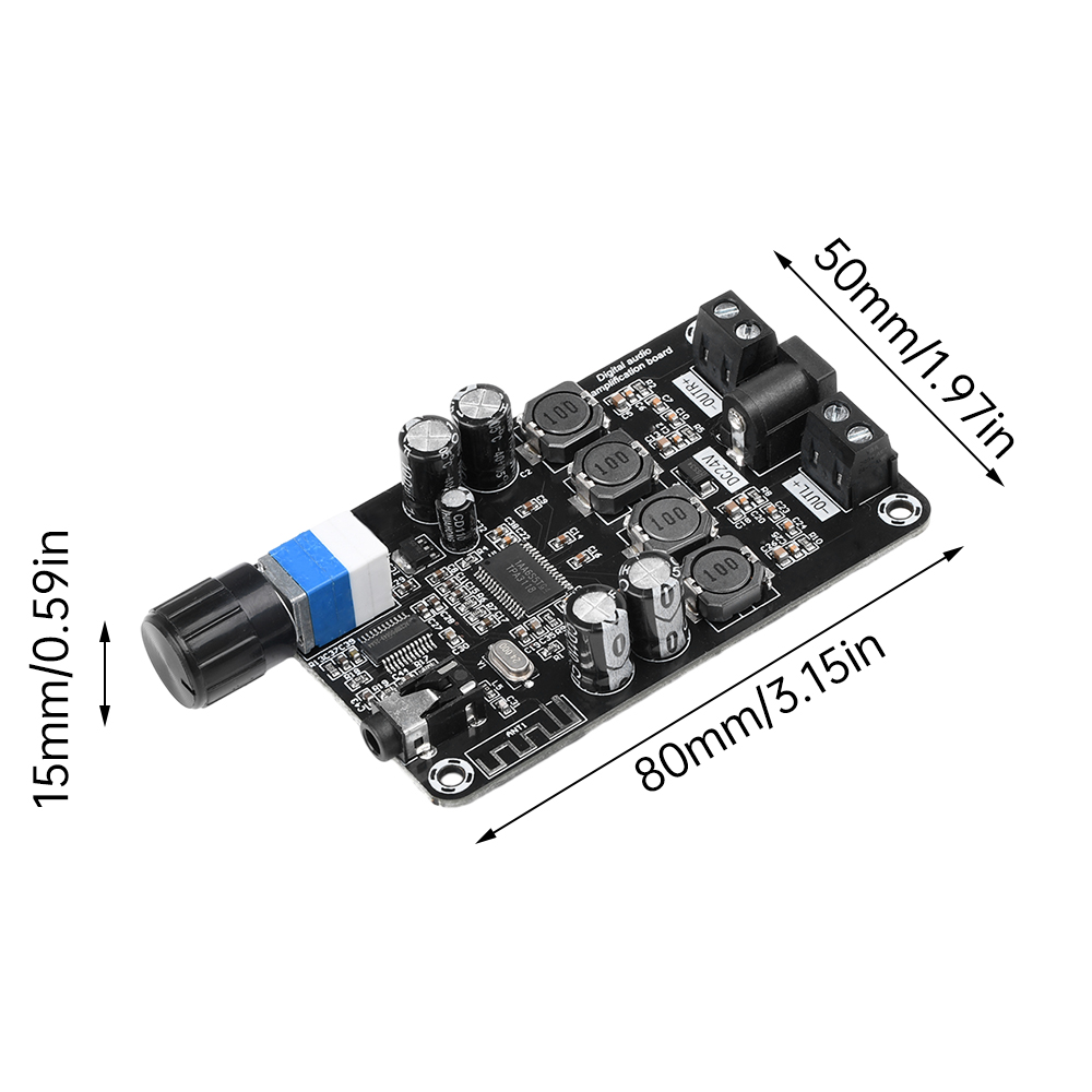 Moduł wzmacniacza DC 12V ~ 24V klasy D 50W * 2 HiFi Stereo Bluetooth 5.0 wzmacniacz audio regulacja głośności za pomocą wzmacniaczy ochronnych