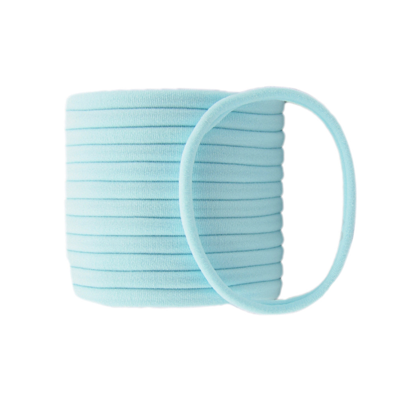 10 pièces/ensemble bandeaux en Nylon souple pour enfants fille bricolage accessoires de cheveux: Menthe