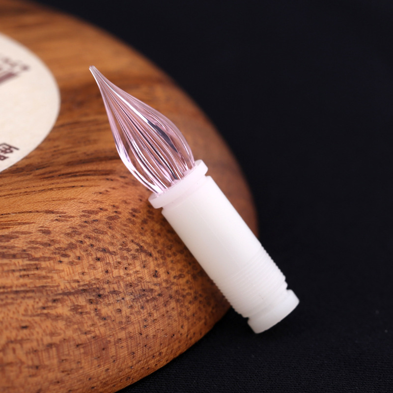 MAJOHN No.1 Punta de vidrio Punta de pluma de inmersión transparente de color Juego de puntas de bolígrafo universal (compatible con M2C3V1 Maru Color N12): Rosa