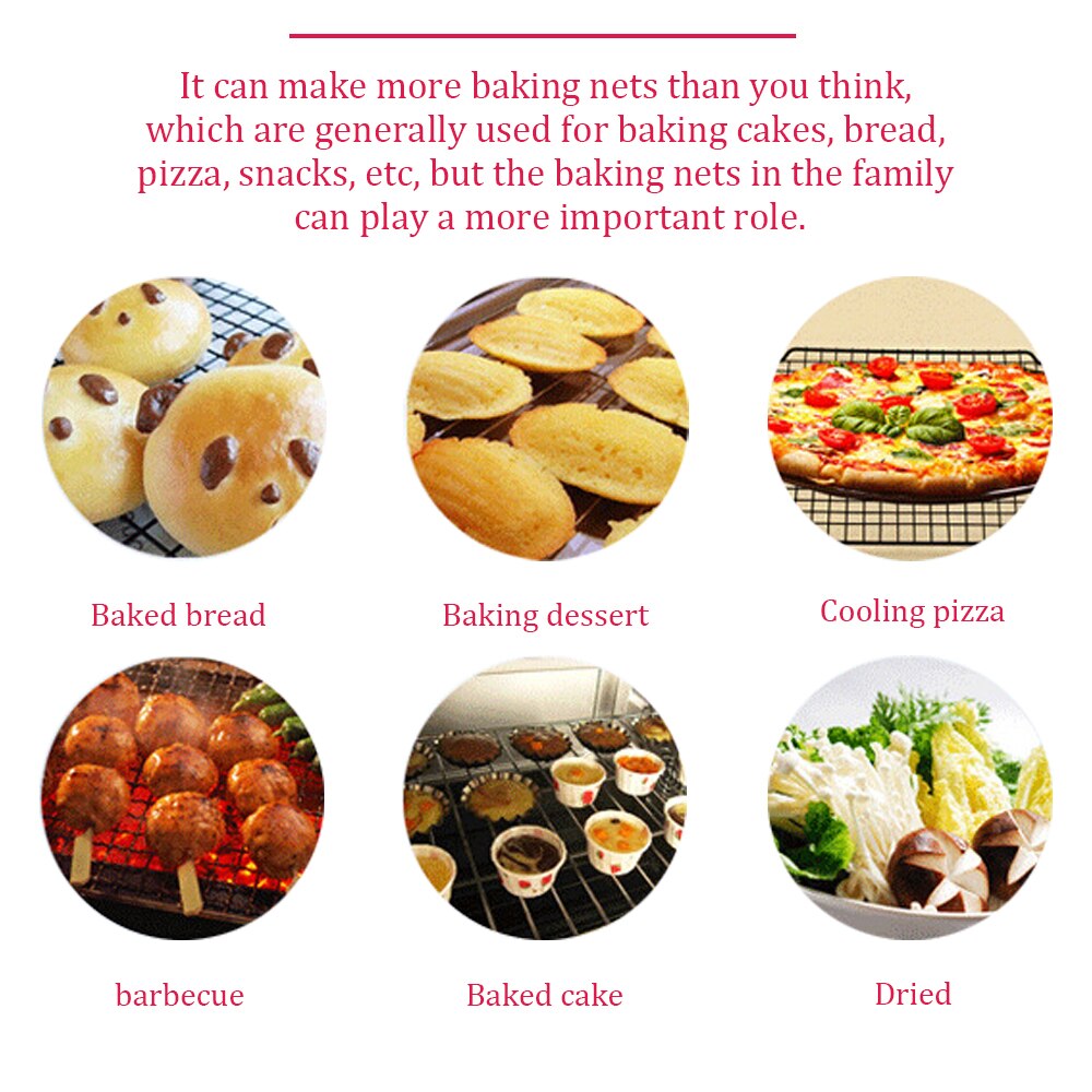 1Stck Edelstahl Draht Gitter Kühlung Tablett Kuchen Lebensmittel Gestell Backofen Küche Backen Pizza Brot Grill Cookie Keks Halfter Regal