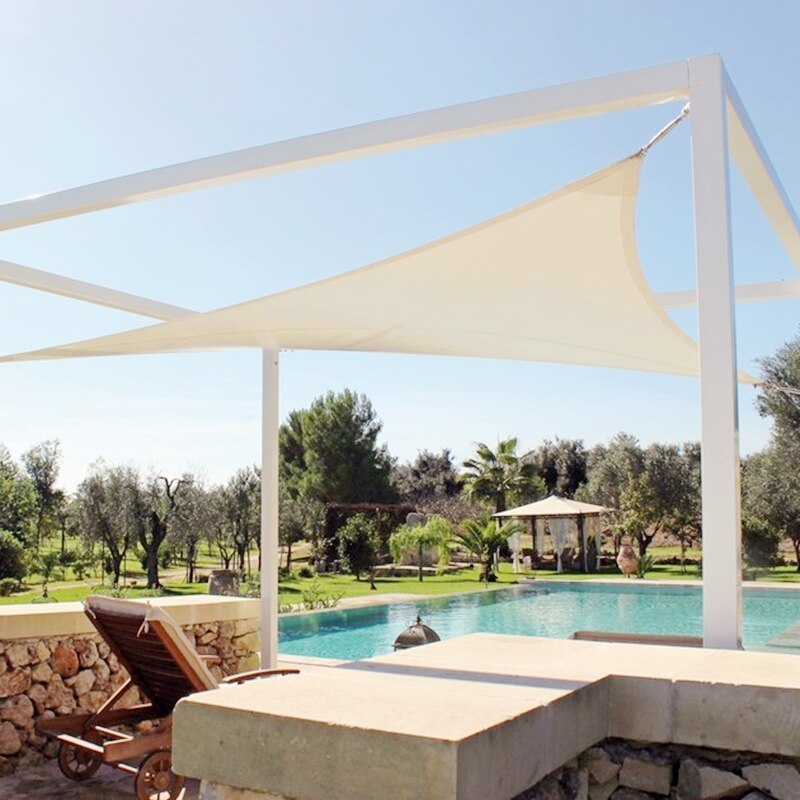 280GSM Waterproof Polyester Shade Sail Rectangle Triangle Awning Outdoor Waterproof Tents Garden Terrace Swimming Shade