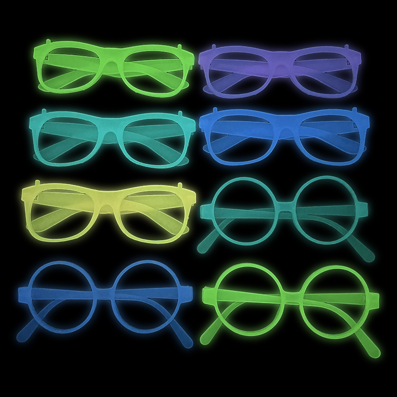 1/2/6/10 Pcs Luminous Glasses Glow Sunglasses With Light Neon Fluorescent Decorative Bar Party Adult Kids Birthday Props