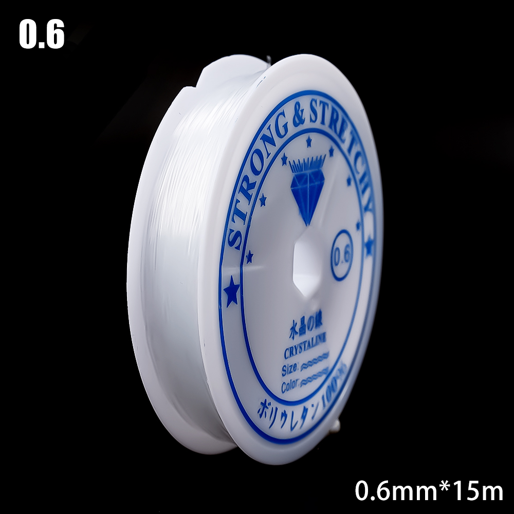 0.4-1.2mm gennemsigtige strækbare elastiske krystallinjer perlere reb snor smykkerør tråd tråd gør-det-selv håndlavet armbånd halskæde: Grøn