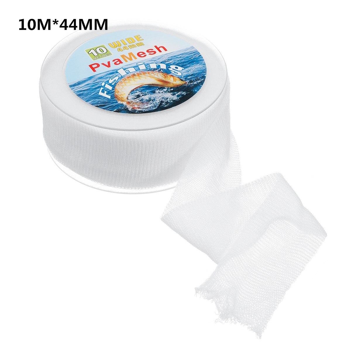 10M PVA Soluble Narrow Fishing Network Refill Stocking Bait Bag Protect Fish Net: 10Mx44MM