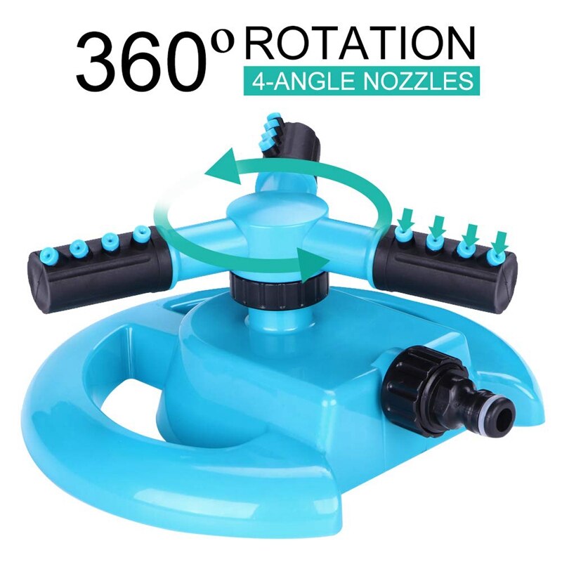 Outdoor Lawn Sprinkler 360 Degree Automatic Rotating Portable Lawn Sprinkler Adjustable Gardening Irrigation Supplies-Water Up T