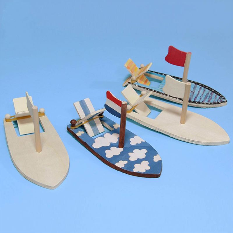 DIY Kits Wooden Sailboat Ship Model Painting Educational Children Kids kindergarten Decoration