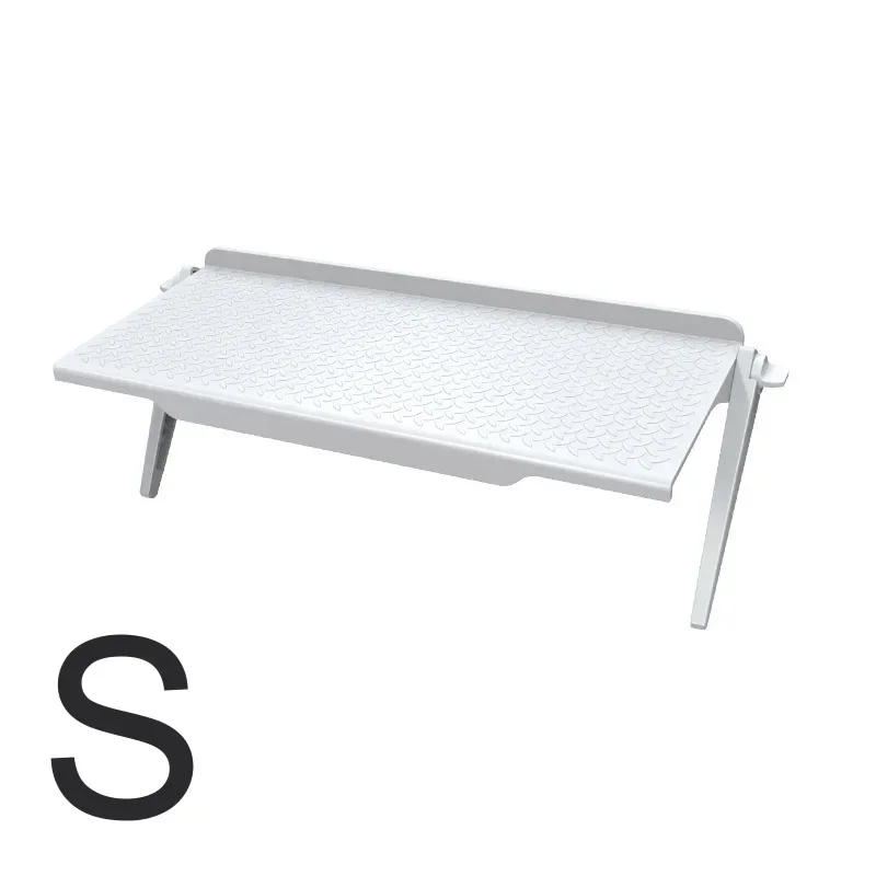 Estante de almacenamiento superior ajustable para pantalla de TV, soporte para Monitor de ordenador, soporte de escritorio, estante de exhibición para TV, estante de almacenamiento: BLANCO