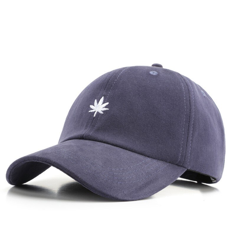 Blomster broderi sol hat baseball cap par hat sommer udendørs justerbare hip hop hatte casquette: Marine blå