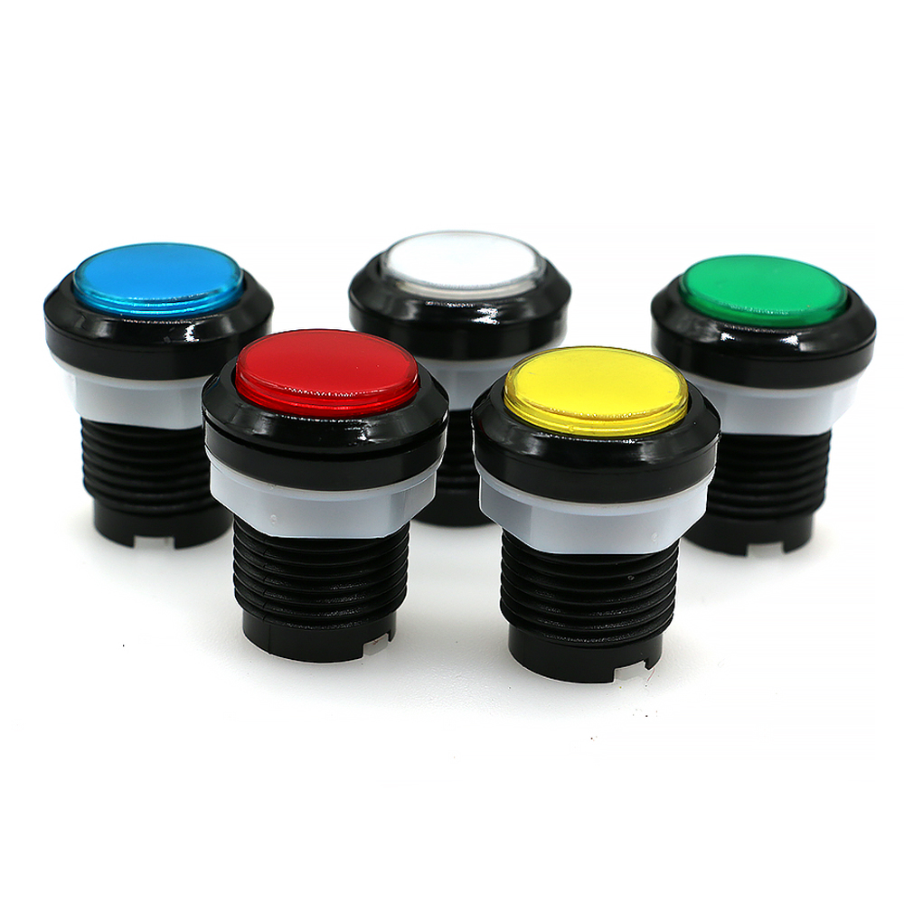Arcade Game Drukknop 12V Led Lamp Vierkante Ronde Rechthoekige Driehoek Met 24mm Schroef Voor Flipperkast onderdelen Swing Machine DIY