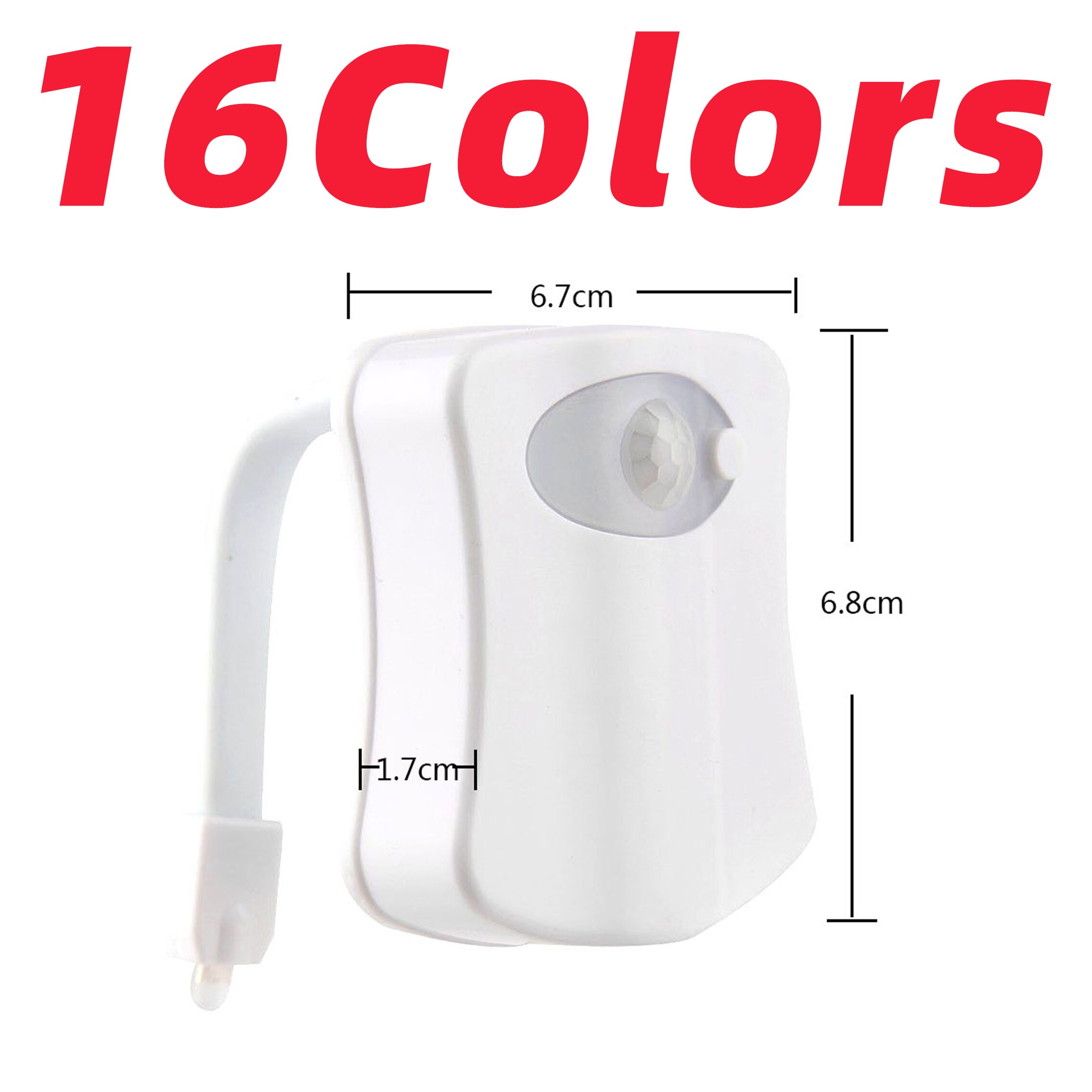 AYEVIN – siège de toilette, lampe automatique à capteur de mouvement humain, veilleuse à activation sensible, accessoires de salle de bain: 16 Colors