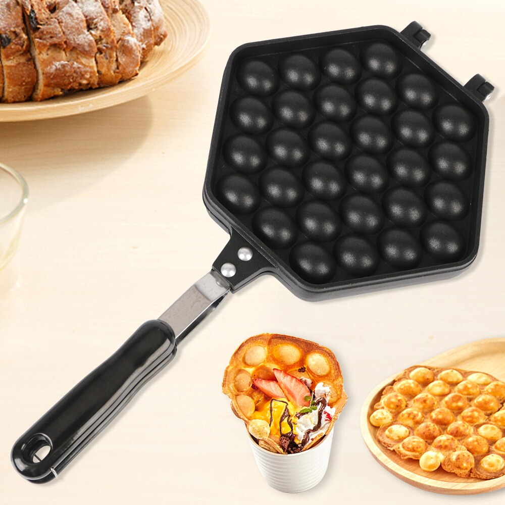 Aluminum Puff Cake Maker Mould Non-stick Coating DIY Muffins Plate Roller Eggettes Mold Egg Bubble Cake Baking Pan