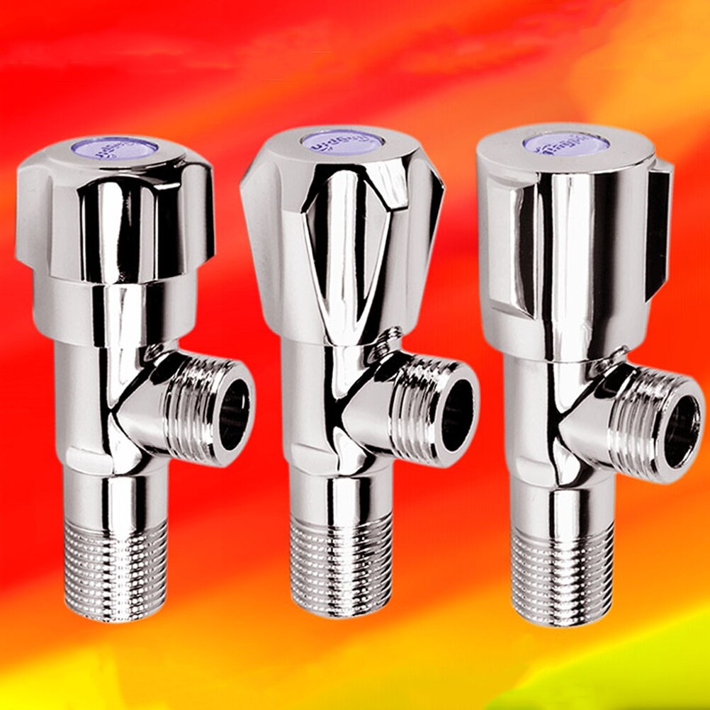 1 Pcs Bathroom Angle Valve Cold and Stainless Steel Solid Coating Shut Off Valve for Kitchen Sink Water Heater Basin Toilet