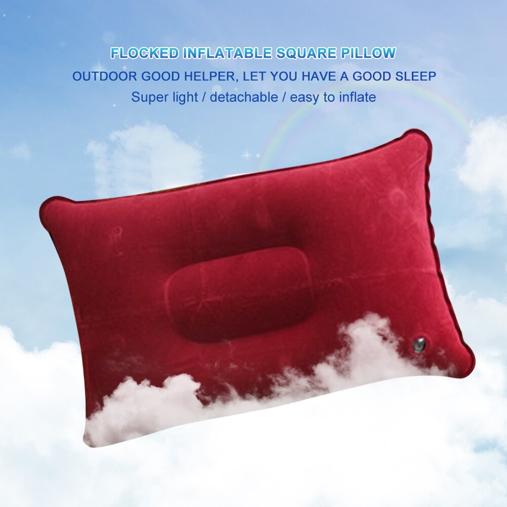 Inflatable Air Pillows Portable Ultralight PVC Nylon Camping Sleep Cushion For Travel Hiking Beach Car Plane Head Rest Camp Gear