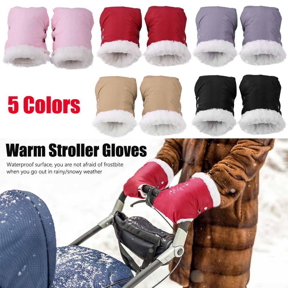 1 Paar Wandelwagen Handschoenen Waterdichte Kinderwagen Accessoire Winter Warme Wandelwagen Handschoenen Zachte Handschoenen Hand Muff Kinderwagen Accessoires