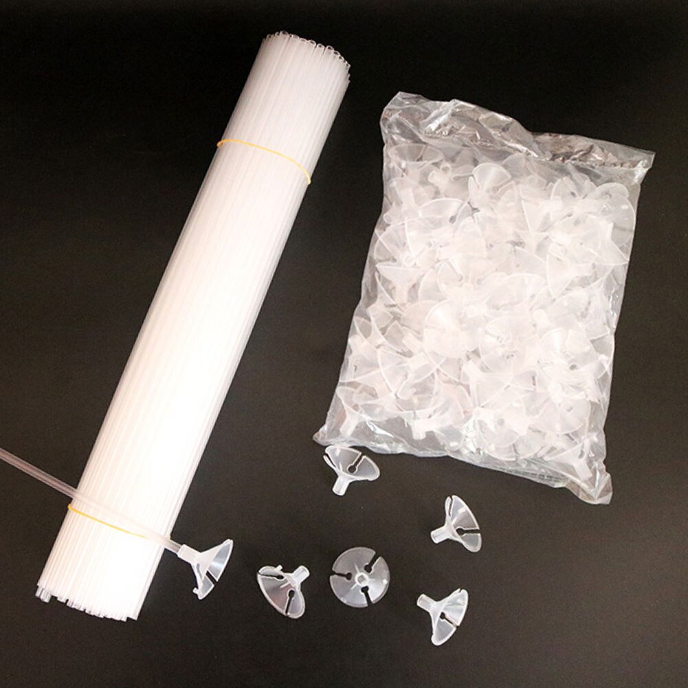 100 Set Sticks Column Stand DIY Wedding Transparent Easy Apply Acrylic Balloon Holder Party Decorative Fixing Kids Birthday