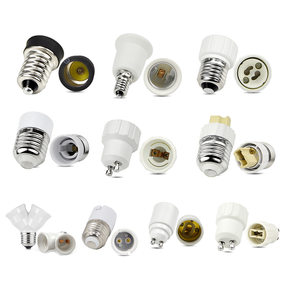 Support de base de lampe d'ampoule LED, arrang, pendentif, plafonnier, adaptateur de douille, accessoires d'éclairage, E14, E12, GU10, G9, B22, MR16, GU24