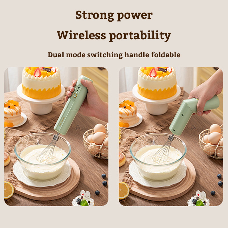 Mezclador de alimentos eléctrico portátil plegable, batidor automático de huevos, mantequilla, crema, batidor Vertical, batidora de mano inalámbrica para cocina