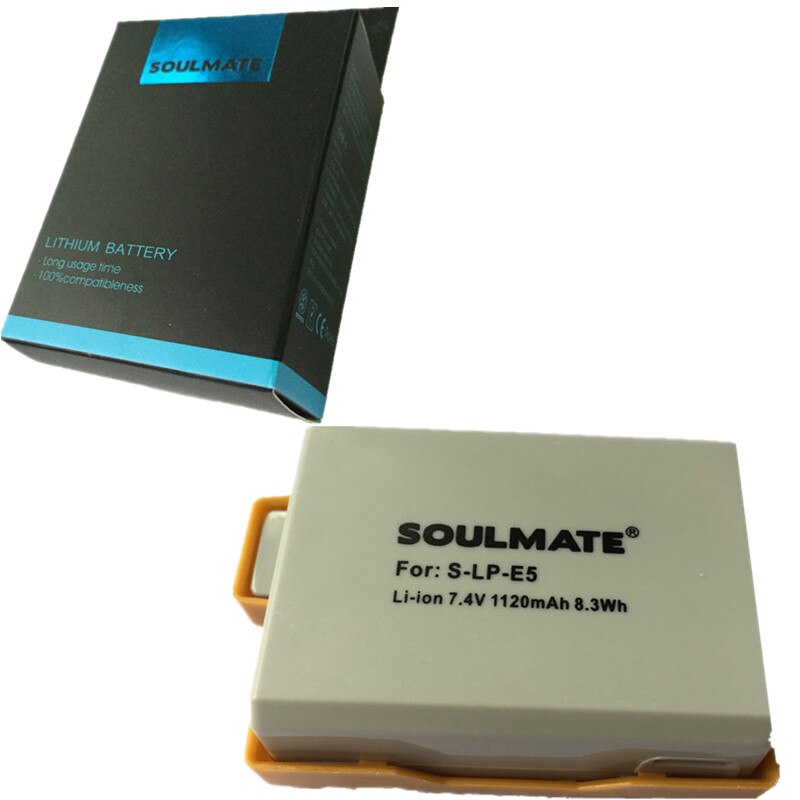 SOULMATE LP-E5 lithium batterijen pack LPE5 Digitale Camera Batterij LP E5 Voor Canon EOS 450D 500D 1000D KISS X2 X3 F Rebel XS XSi
