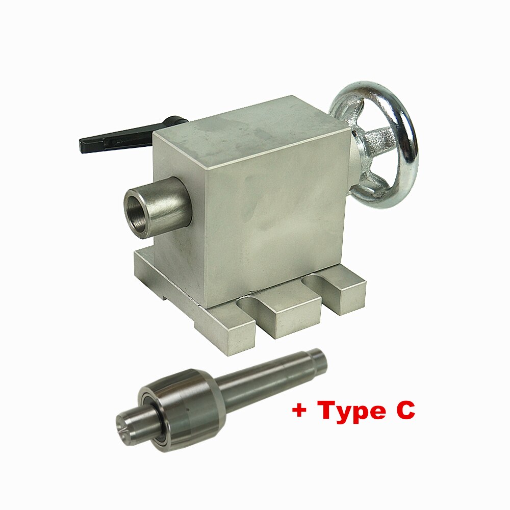 Eje rotativo cnc, contrapunto de actividad en contrapunto MT2, máquina de grabado del torno, Portabrocas: Tailstock C