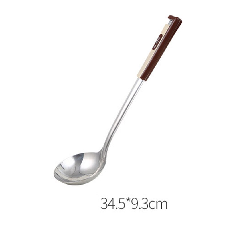 Stainless Steel Kitchen Cooking Tool Sets Turners Spatula Spoon Shovel Colander Pasta Rice Scoop Cooking Tool Set: Soup spoon