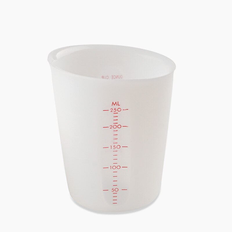 Siliconen Bakken Maatbeker Visuele Schaal Metering Cup 500Ml 250Ml Food Grade Siliconen Maatbekers Keuken Accessoires Tool: 250ML