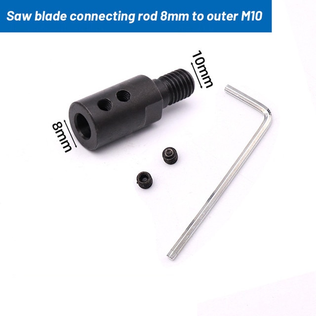M10 Adaptor Saw Blade Connecting Rod Shaft Arbor Mandrel Connector Joints Coupling Chuck Adapter 5-14mm Angle Grinder Access: 8mm