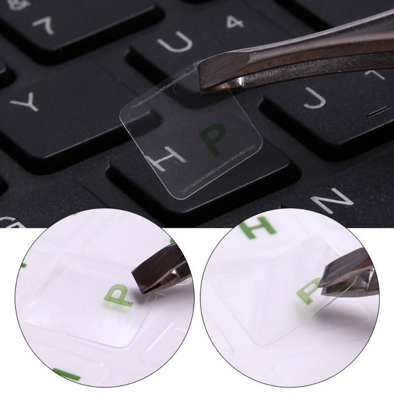 Clair russe ordinateur portable Transparent clavier autocollant langue russe clavier lettre autocollant Film avec clavier de couleur claire