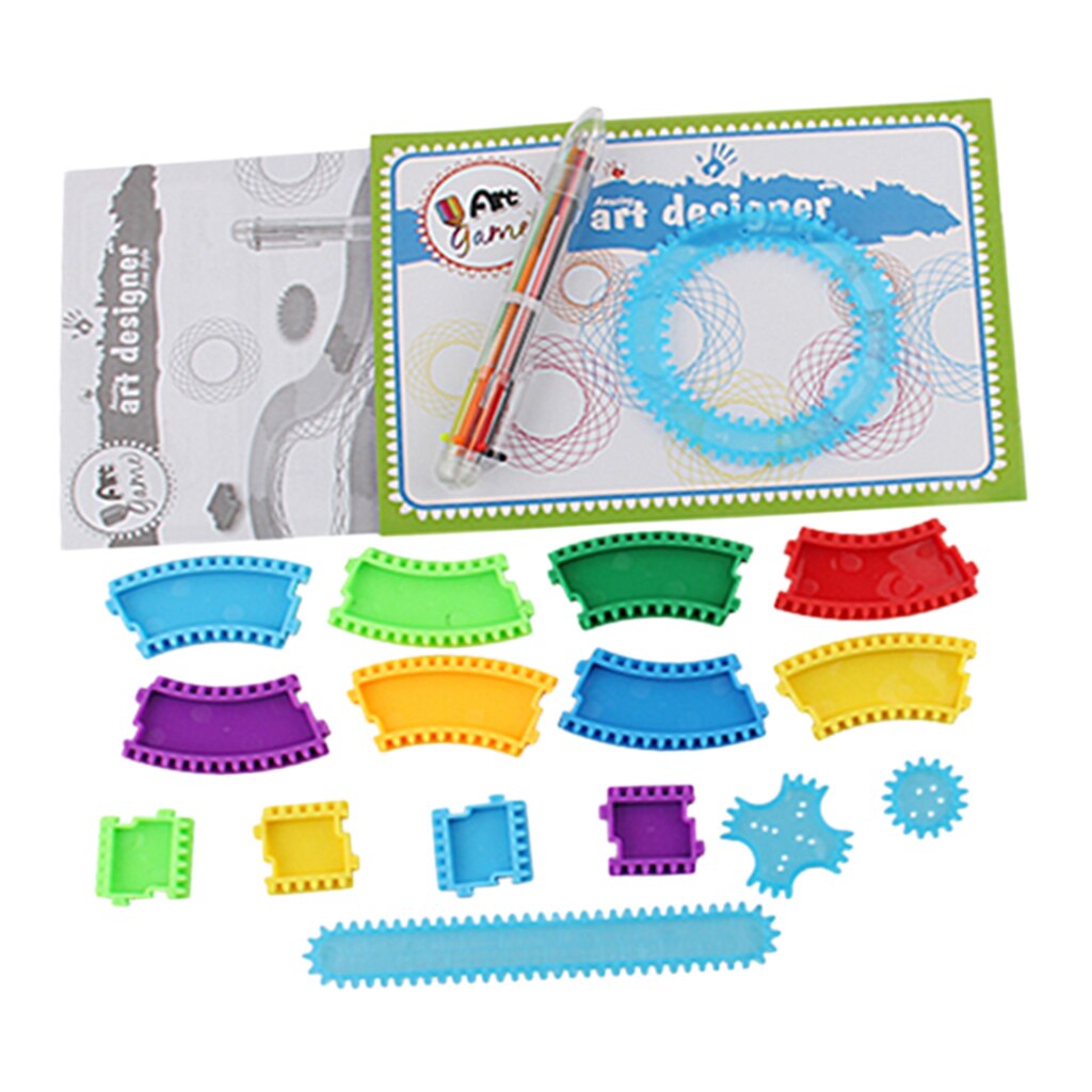 Gear Pattern Drawing Ruler Geometric Ruler Stencil Spiral Gear Drawing Tool S... – Grandado