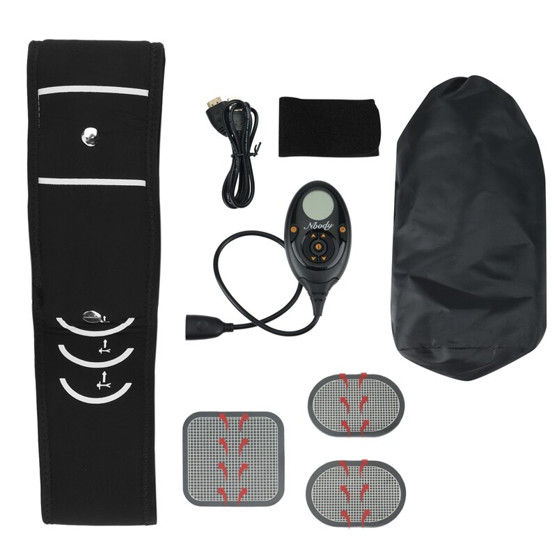 110V-220V Electric Vibration Slimming Belt Ergonomic Loss Weight Detachable Waist Wrap Abdomen Massager Adjustable Modes: Default Title