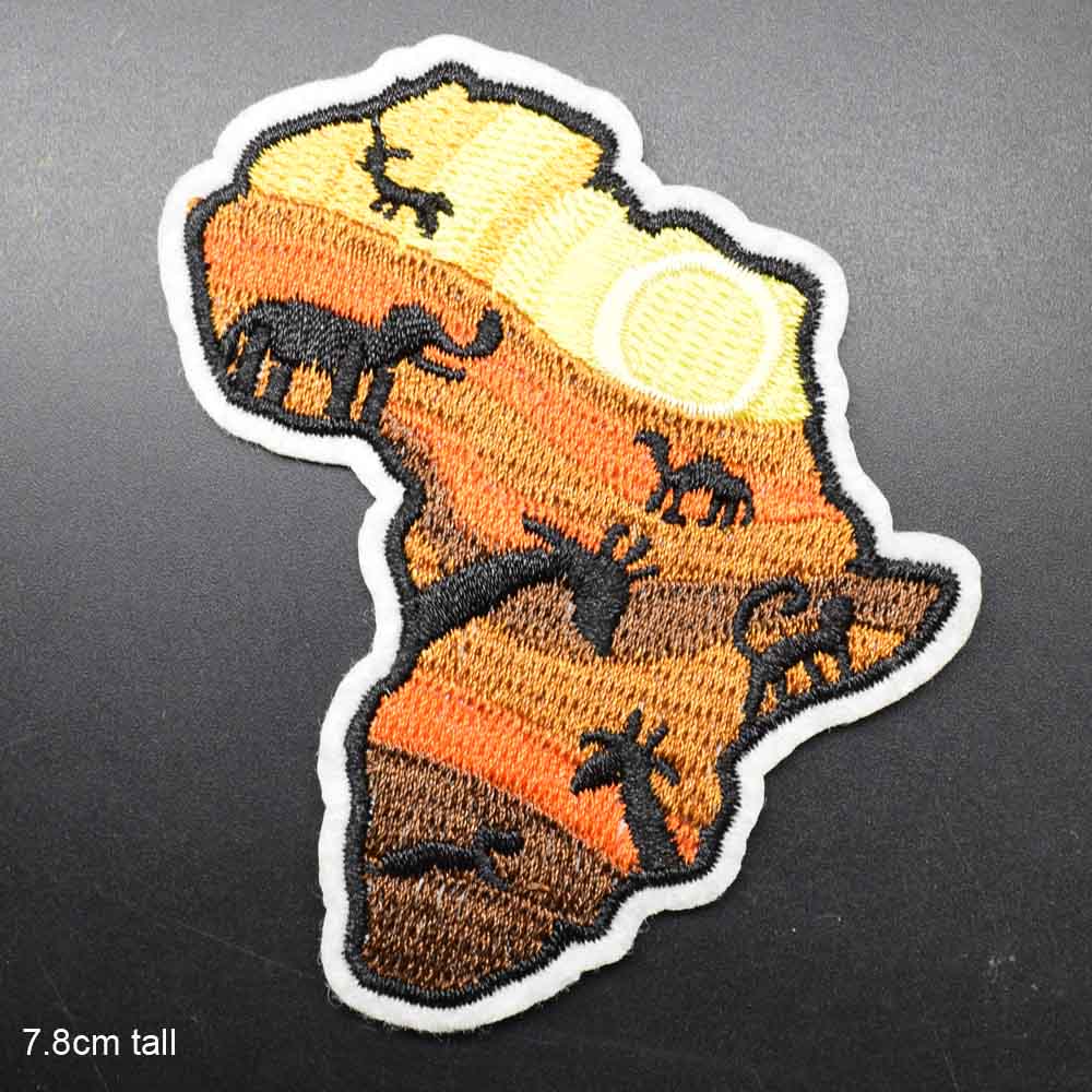 Australië italië afrika kaart strijken op geborduurde kleding patches voor kleding stickers kledingstuk