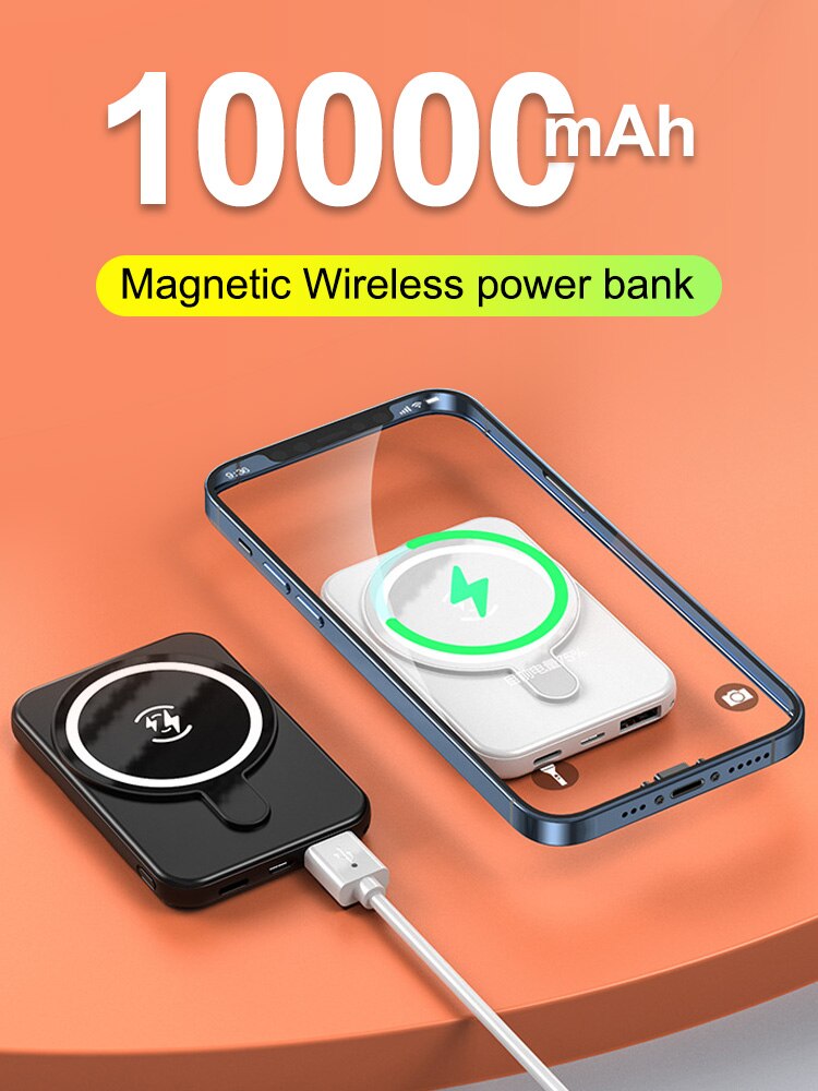 Magsafe Magnetic 10000mAh Wireless Power Bank Mobile Phone External Battery For iphone 13 12 13Pro 12Pro Max Mini Powerbank