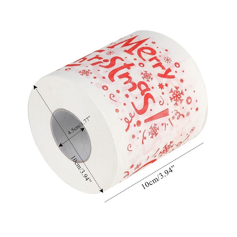 Multipurpose Christmas Pattern Floral Roll Paper Merry Christmas Toilet Paper Printing Household Goods Year decorations: C