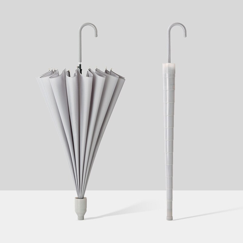 Japonês luz sol guarda-chuva feminino anti uv sombrinha impermeável unisex longo lidar com bumbershoot quatro estações universal sombrinhas: gray