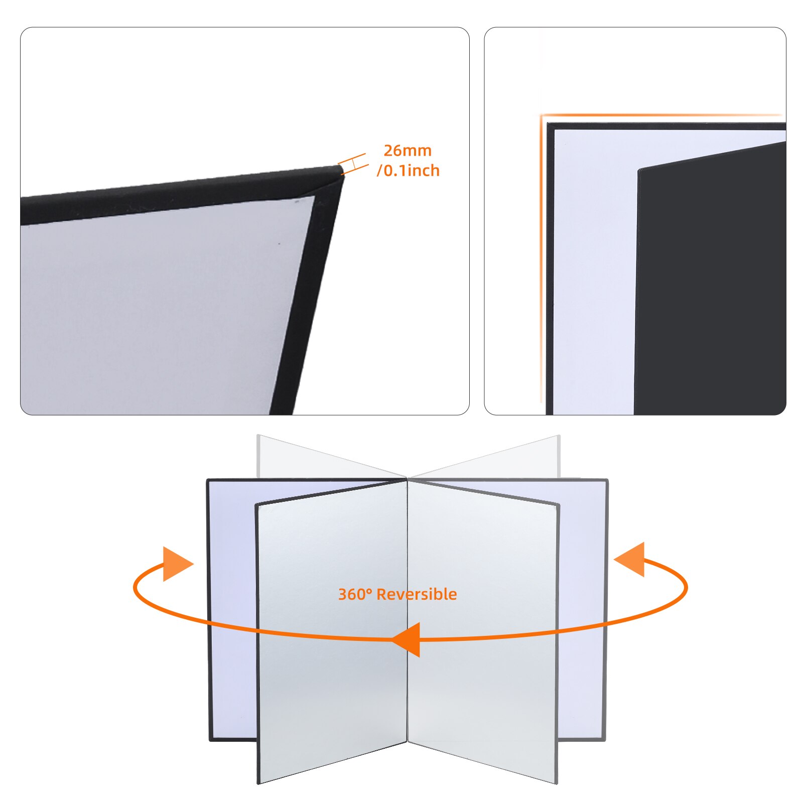 SOONPHO 42*29 cm 3 in 1 Reflector Photography Cardboard A3 / A4 Foldable Reflector Board For Photo studio Photography Accessory