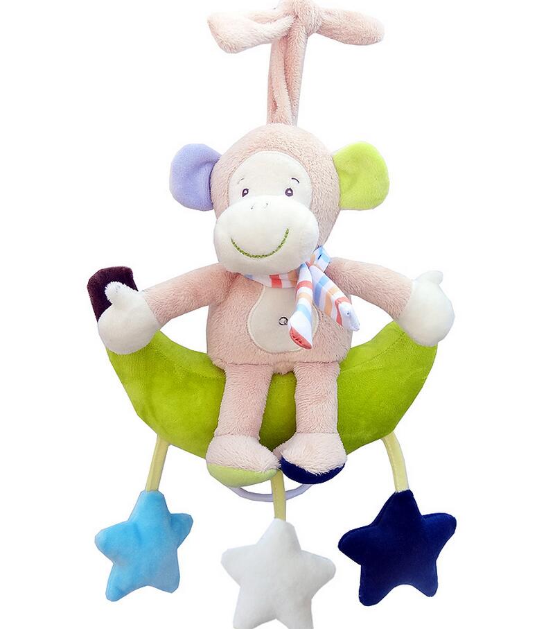 Babyspeelgoed rammelaars kinderen zacht pluchen speelgoed dierenclip bed hangende bellen uurwerk muziekdoos voor kinderwagen 40%  stuks