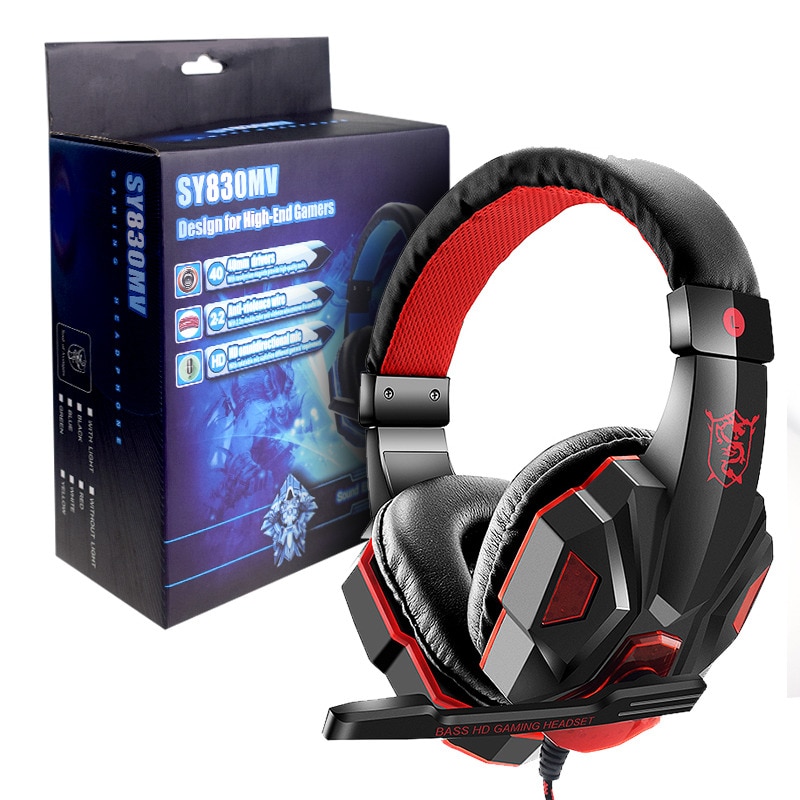 DATI RANA Wired Gaming Auricolari per il telefono Mobile Cuffie Mic Stereo Cena Bass per Sony PlayStation 4 PS4 Auricolare: red with box