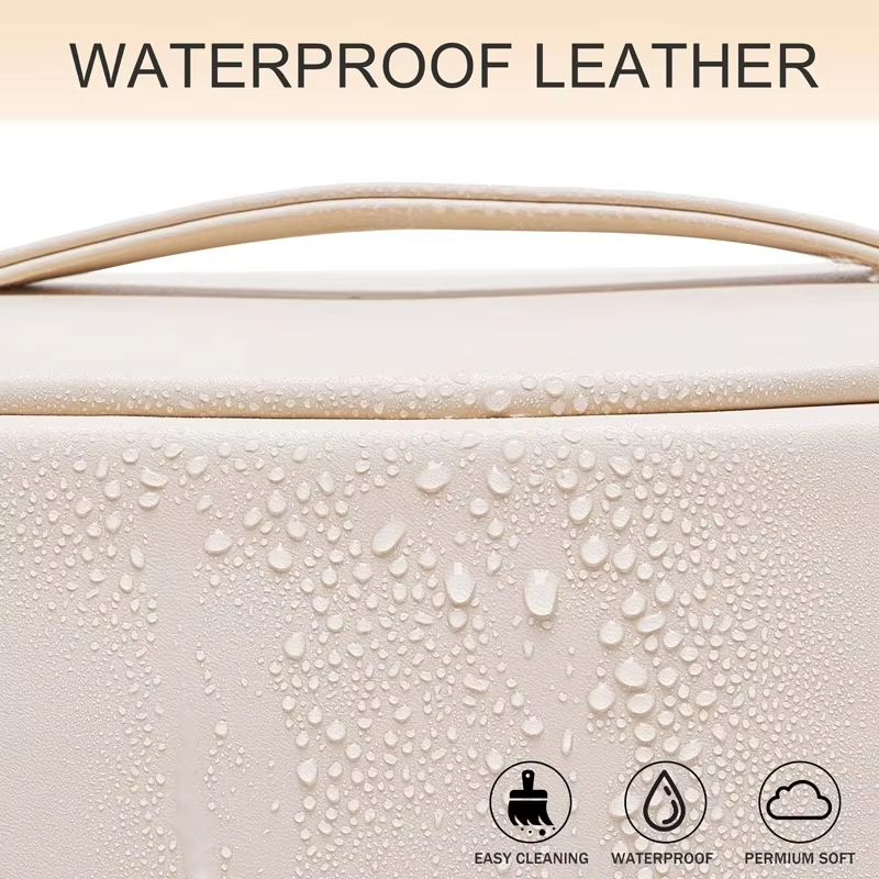 Neceser de viaje para mujer, caja de cosméticos impermeable de PU, organizador de maquillaje de gran capacidad, bolsa de de artículos de tocador para el día de la madre