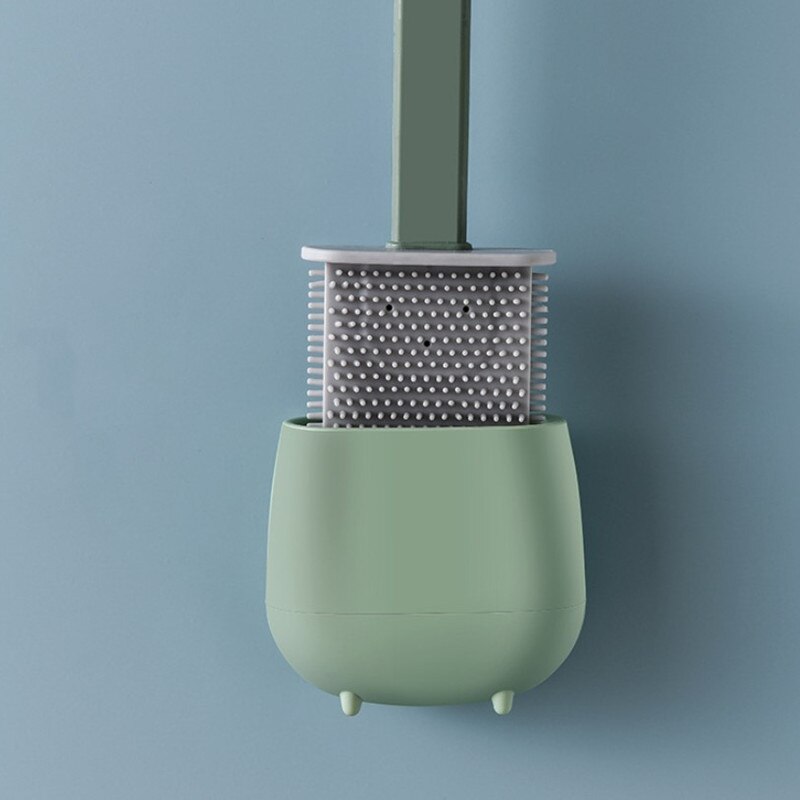 Toiletborstel Set Thuis Wall Mounted Plastic Hoek Wc Borstel Lange Steel Borstel Met Houder Badkamer Wc Accessoires