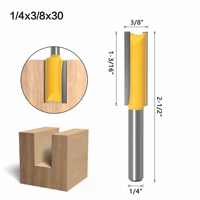 5 sztuk 1/4 cholewka prosto nóż frez narzędzia robić frezowania zestaw robić drewna dłutowania przycinanie cięcia frez narzędzie robić drewna