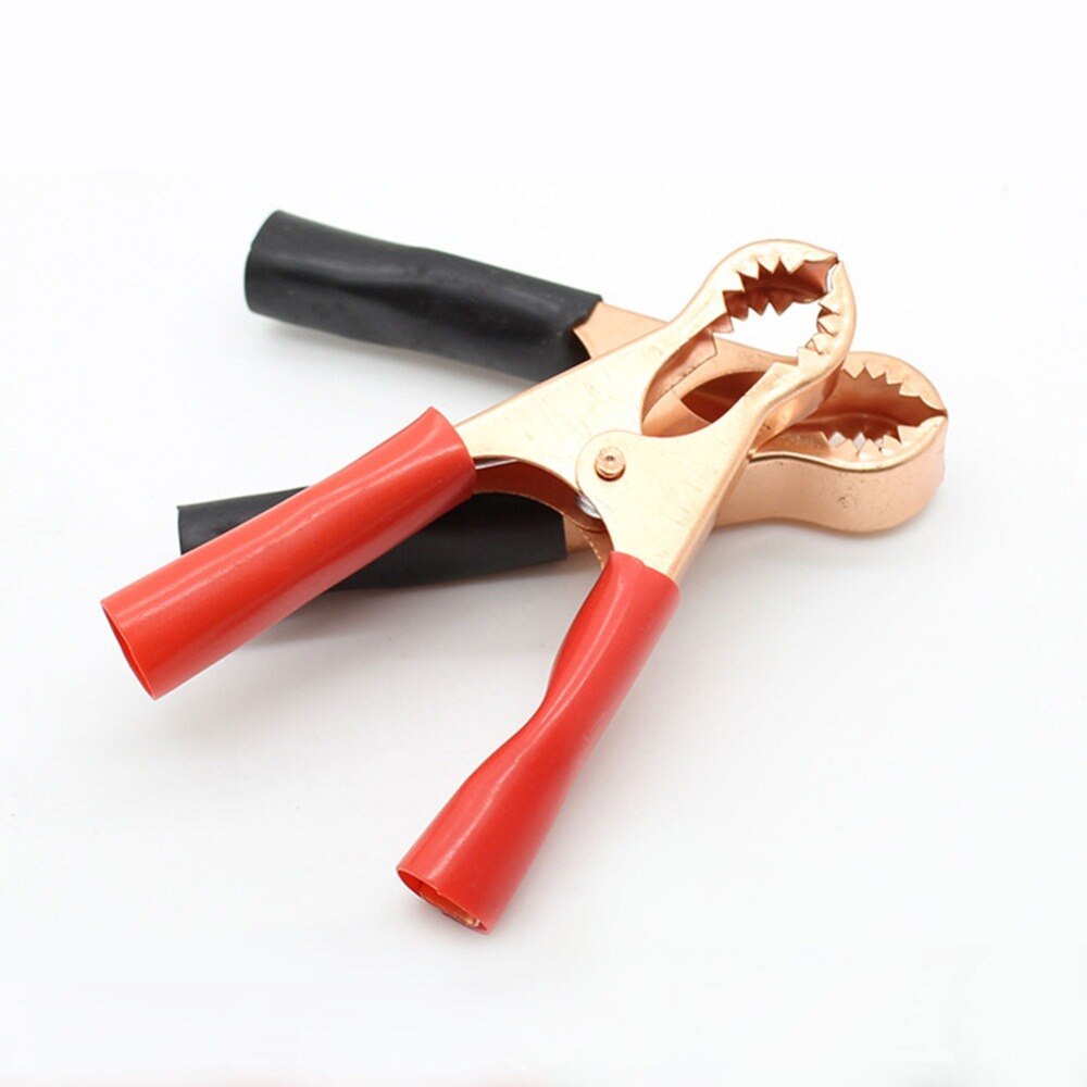 50A Alligator Clip With Teeth Copper Plated Battery Folder Power Cord Clamp Safety Test Clip Charging Clip For Car Motorcycle -