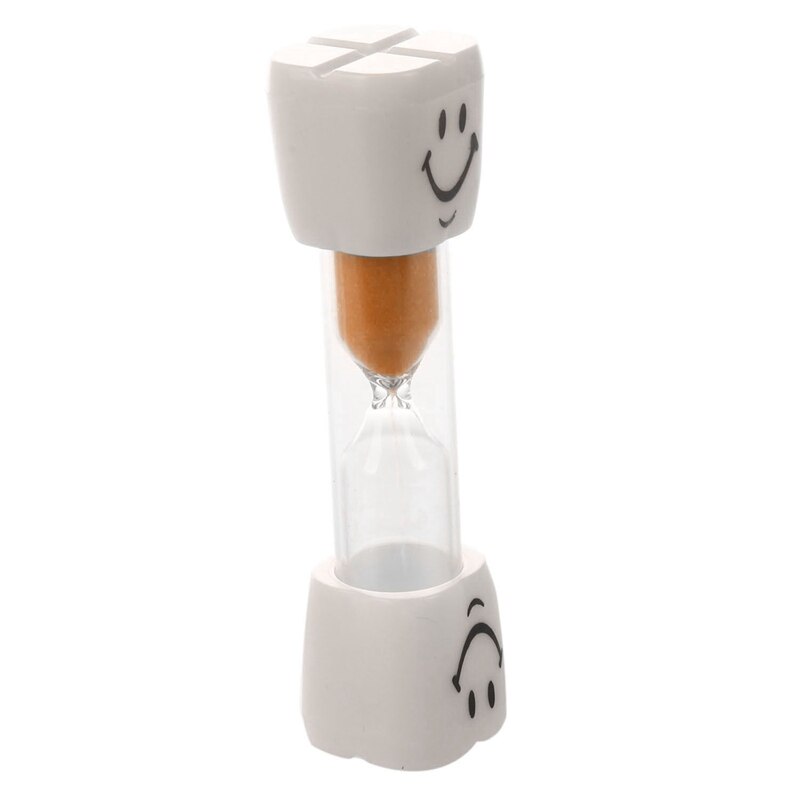2 Pcs 2 Minute Hourglass Kids Brush Teeth Timer Smile Sand Egg Timer 2 Minutes Sandglass Timer, Purple & Orange