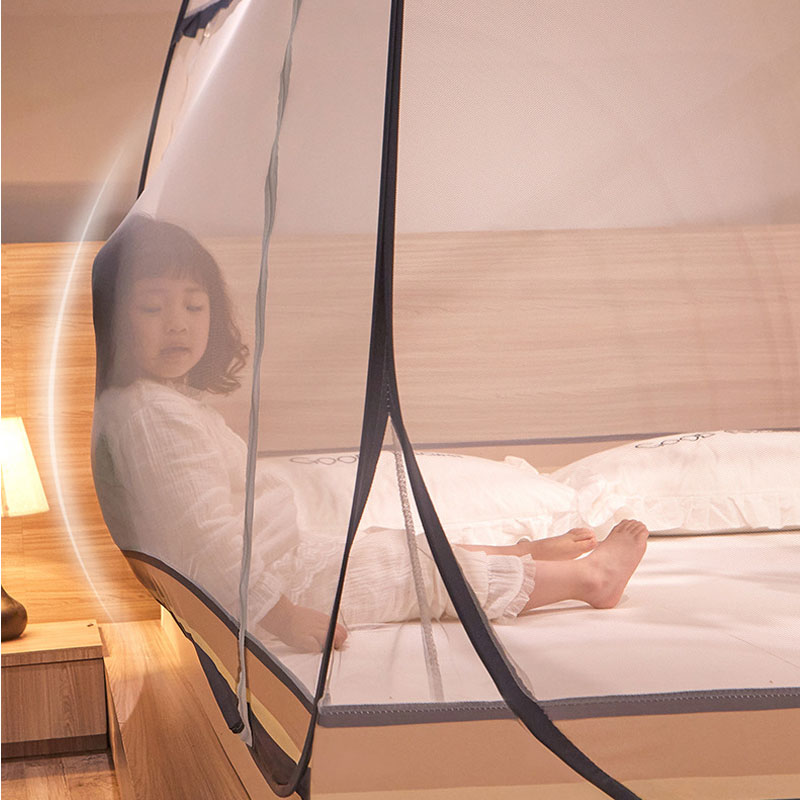 180 x 200 cm Moskitonetz 360 ° Schutz, faltbar, voller Boden, großer Platz, Moskitonetz, Reißverschluss, Doppeltür-Zelt