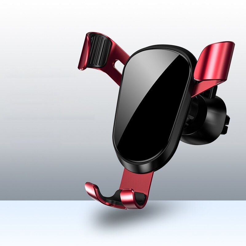 LINGCHEN-Soporte de teléfono Gravity para coche, para iPhone 11 Pro, X, Xs, soporte de teléfono móvil Xiaomi y Samsung: Glass panel Red