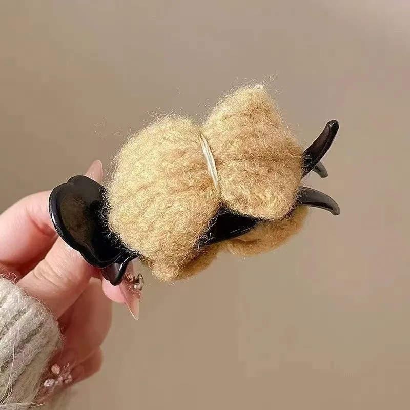 Elegante Samt-Haarnadel mit Strasssteinen für Damen, seitlicher Pony und Hinterkopf-Haarschmuck, hochwertige Haarklammern: Himmel Blau