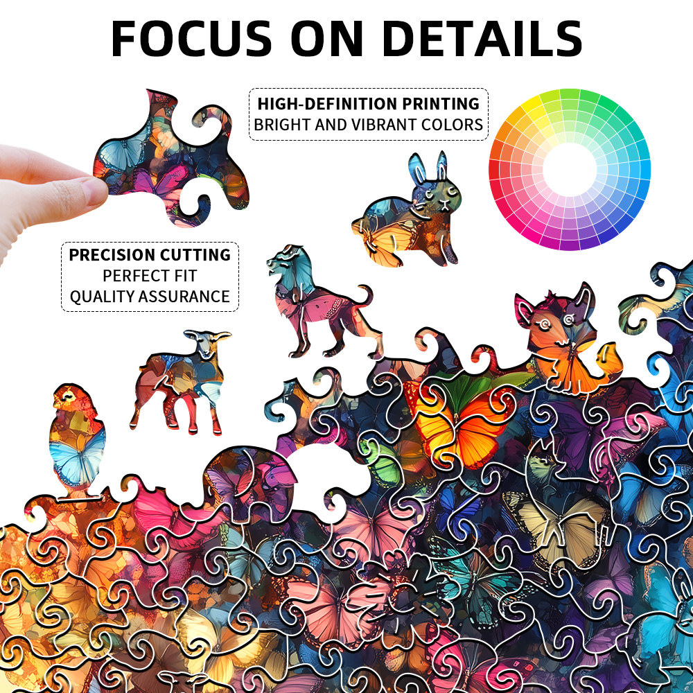Colorful Butterfly Tree Adult Puzzle | Tree of Life with Butterfly– Unique Spring Flower Art Theme for Stunning Home