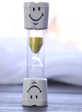 Minuterie de brosse à dents pour enfants, sablier, horloge à œufs, minuterie de 3 Minutes pour thé/café: yellow