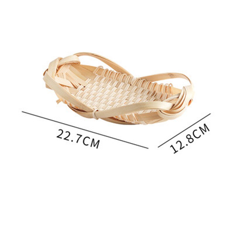 Geweven Producten Handgemaakte Bamboe Mand Boerderij Servies Sashimi Plaat Decoratie Japanse Bamboe Bento Sushi Zeevruchten Boot: 3